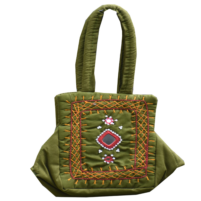 Applique Handbag With Mobile Cover